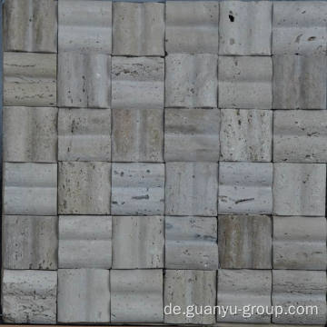 Marmorform Mosaik, 3 DT Stil Mosaik, Travertin Stein Mosaik Fliese